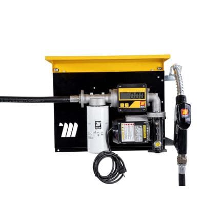 MECLUBE 090-5249-07X - Distributeur mural pour transfert diesel WALL MEC 70 l/min 115V avec arme automatique, débitmètre numérique et filtre