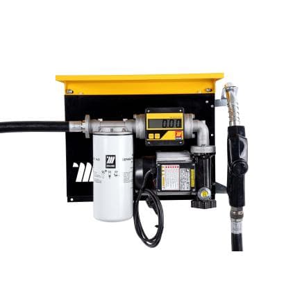 MECLUBE 090-5249-100 - Distributeur mural pour transfert diesel WALL MEC 100 l/min 230V avec arme automatique, débitmètre numérique et filtre