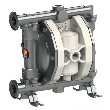 MECLUBE 028-F110-AB2 - Pompa pneumatica a doppia membrana Mod. FOOD SS110 in ACCIAIO INOX SS AISI 316 Sfere in PTFE