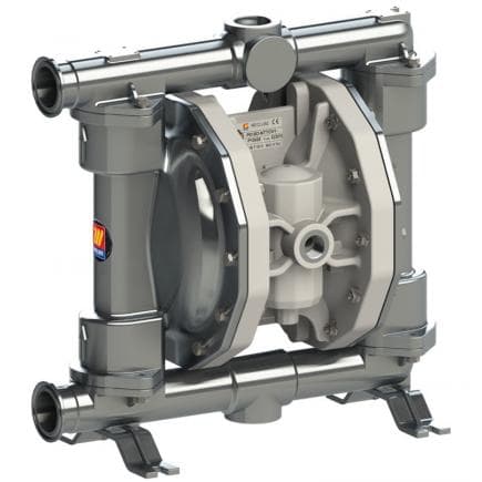 MECLUBE 028-F170-AB2 - Pompe pneumatique à double membrane Mod. ALIMENTAIRE SS170 en ACIER INOX SS AISI 316 Billes PTFE
