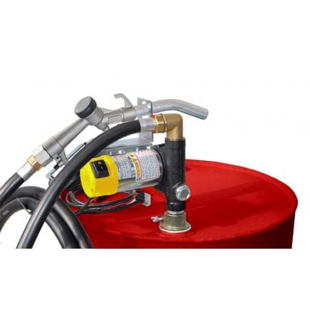 MECLUBE 090-5030-000 - Kit pompa elettrica per travaso da fusti 12V 45 l/min Barrel Kit Pistola manuale in alluminio “MC80"