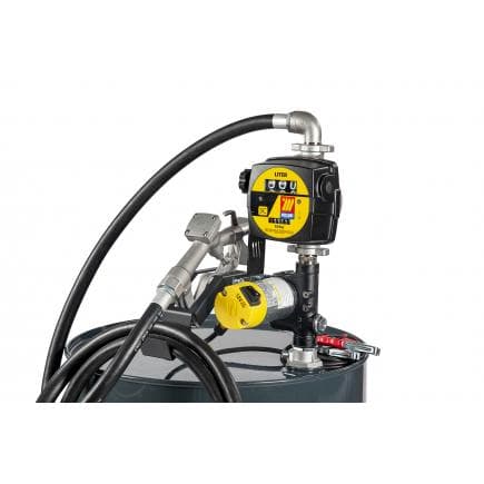 MECLUBE 090-5038-M45 - Kit pompe électrique pour transfert gazole "Barrel Jeu" 45 l/min 24V pistolet manuel avec Débitmètres