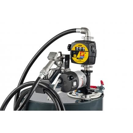 MECLUBE 090-5038-M85 - Kit pompe électrique pour transfert de gazole "Barrel Jeu" 85 l/min 24V pistolet manuel avec Débitmètres