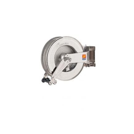 MECLUBE 071-2505-425 - Stainless steel automatic hose reels SX-555 swivelling for water 150°C 400 bar 1/2" 25 m