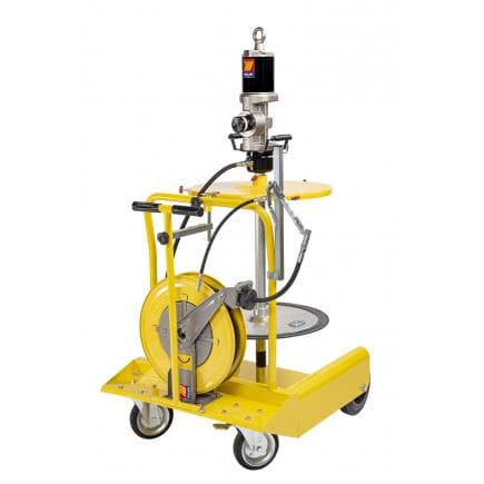 MECLUBE 013-3135-000 - Graisse chariot industriel complet pour fûts 180 - 220 kg avec enrouleur