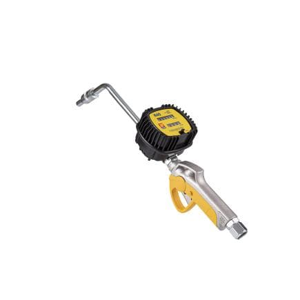 MECLUBE 024-1249-DG0 - Pistolet mécanique pour l'huile en gallons avec extrémité rigide Valve anti-goutte automatique 45° ø14 mm