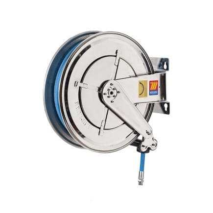 MECLUBE 070-2413-515 - Enrouleur de tuyau fixe aisi 304 inox fx-550 pour usage alimentaire 120°c ø3/4" 15m