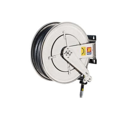 MECLUBE 070-2518-615 - Enrouleur de tuyau fixe aisi 304 inox fx-555 pour essence ø1" -25x35 15m