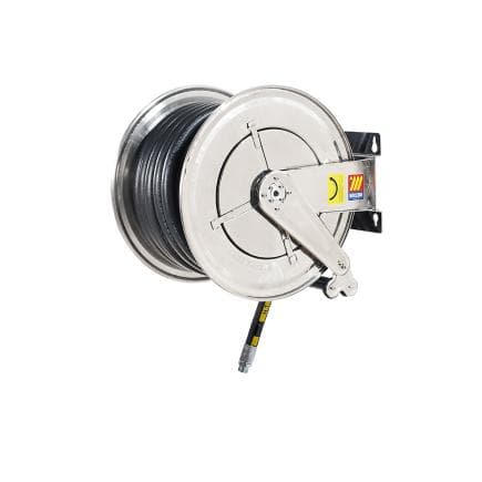 MECLUBE 070-2618-620 - Enrouleur de tuyau fixe aisi 304 en acier inoxydable fx-660 pour essence ø1" -25x35 20m
