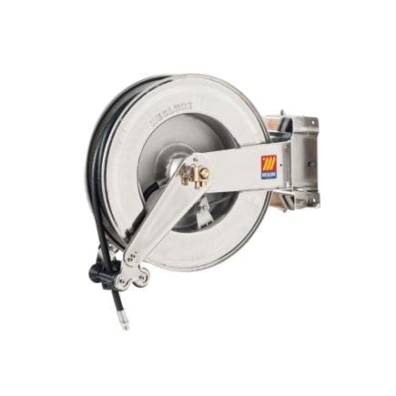 MECLUBE 071-2402-515 - Enrouleur automatique pivotant en acier inoxydable aisi 304 gauche-550 pour air-eau ø3/4" 15m