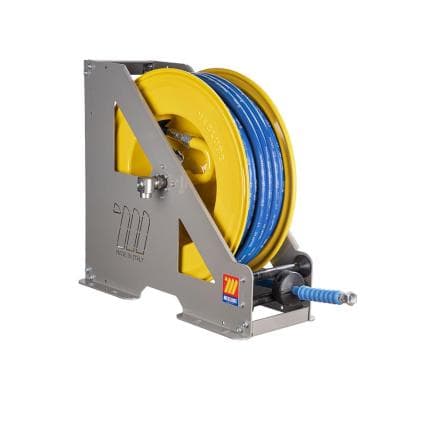 MECLUBE 073-1505-430 - Enrouleur de tuyau automatique hd-555 à usage intensif pour eau 150°c ø1/2"30m