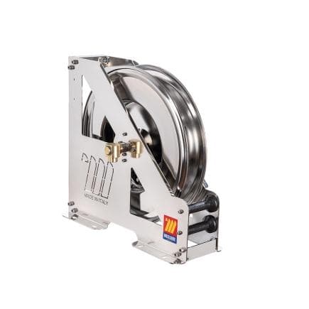 MECLUBE 073-2302-400 - Enrouleur de tuyau automatique en acier inoxydable aisi 304 à usage intensif série hdx-460 pour air-eau 1/2" (sans tuyau)