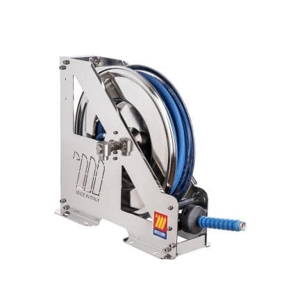 MECLUBE 073-2304-220 - Enrouleur de tuyau automatique en acier inoxydable aisi 304 à usage intensif série hdx-460 pour eau 150°c ø5/16" 20m