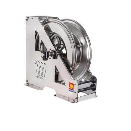 MECLUBE 073-2508-600 - Enrouleur de tuyau automatique en acier inoxydable aisi 304 à usage intensif série hdx-555 pour diesel 1" (sans tuyau)