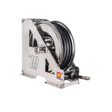 MECLUBE 073-2509-520 - Enrouleur tuyau automatique en acier inoxydable aisi 304 à usage intensif série hdx-555 pour antigel-laveur de...