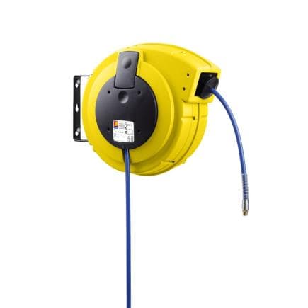 MECLUBE 075-3601-215 - Enrouleur de tuyau réglable en plastique CS-360 avec boîtier pour air ø8x12 15m