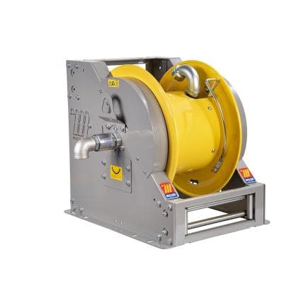 MECLUBE 076-6102-800 - Enrouleur de tuyau automatique industriel à ressort en acier peint pour air-eau fa-600 ø 1.1/2" (sans tuyau)