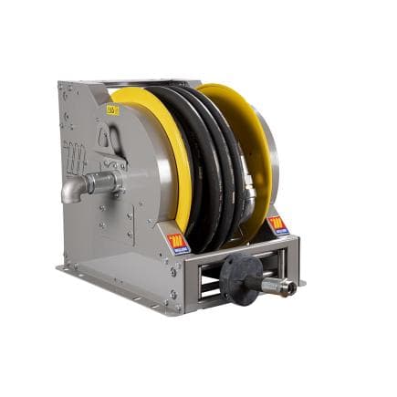 MECLUBE 076-6106-715 - Enrouleur de tuyau automatique industriel à ressort en acier peint pour huile et lubrifiant fa-600 ø 1,1/4" (sans tuyau)