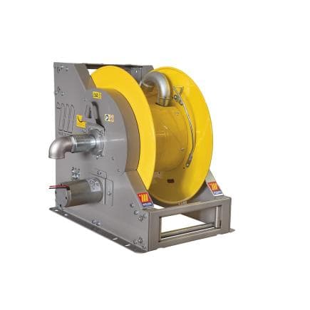MECLUBE 076-7136-900 - Enrouleur de tuyau industriel en acier peint motorisé électrique série fe-701 230v pour huile et lubrifiants 2" (sans tuyau)