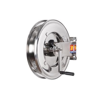 MECLUBE 077-2309-400 - Enrouleurs manuels en acier inoxydable 304 fmx-460 fixe pour antigel, lave-glace et adblue 1/2" (sans tuyau)