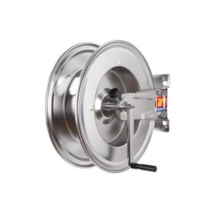 MECLUBE 077-2505-500 - Enrouleurs manuels fixes en acier inoxydable 304 fmx-555 pour eau 150°c 3/4" (sans tuyau)