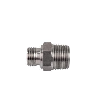 MECLUBE F96-1110-504 - Mamelon réduit en acier inoxydable hex.22 m 3/4" bsp-m 1/2" nptf