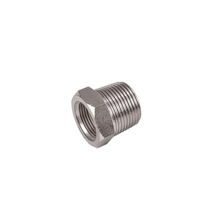 MECLUBE F96-1302-403 - Capuchon de réduction en acier inoxydable m 1/2" nptf-f3/8" bsp