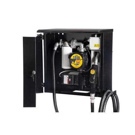 MECLUBE 090-5050-060 - MECLUBE BOX Caisse 60 l/min armoire de transfert diesel 230V avec arme automatique, débitmètre, filtre et porte-arme