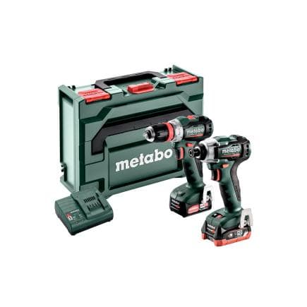 METABO 685227000 - Combo Set 2.7.4 12 V BL - Jeu de clé à chocs 12V et perceuse-visseuse 12V (avec 2 batteries et chargeur)