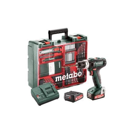 METABO 601076870 - PowerMaxx SB 12 Set - Perceuse à percussion sans fil 12V (avec 2 batteries 2,0 Ah et chargeur)