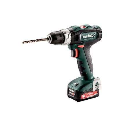 METABO 601076500 - PowerMaxx SB 12 - Perceuse à percussion sans fil 12V (avec 2 batteries 2,0 Ah et chargeur)