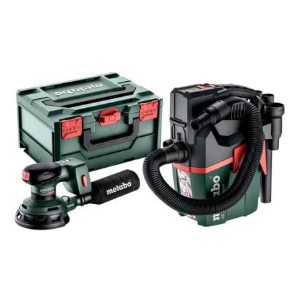 METABO 691199000 - Jeu de ponceuse excentrique 18 V et aspirateur 18 V (sans batterie ni chargeur)