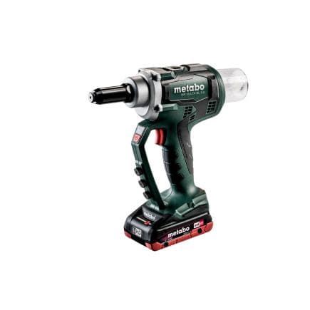 METABO 619002800 - NP 18 LTX BL 5.0 - Riveteuse sans fil 18V (avec 2 batteries 4,0 Ah et chargeur)