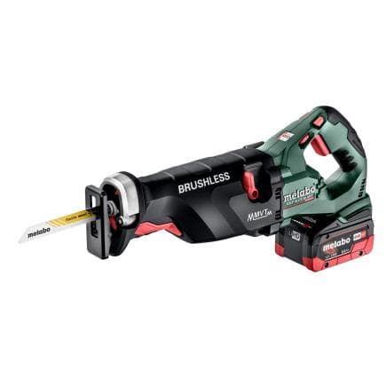 METABO 602258810 - SSEP 18 LTX BL MVT - Scie sabre sans fil 18V (avec 2 batteries 8,0 Ah et chargeur)