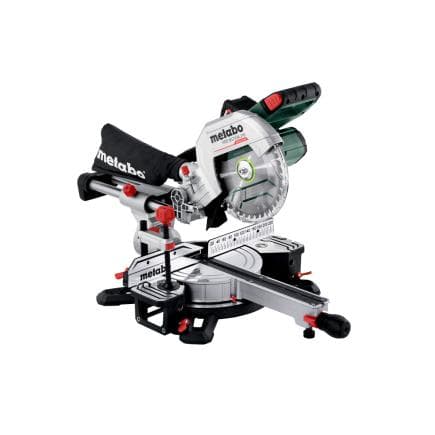 METABO 614216920 - KGS 18 LTX BL 216 - Scie à onglets sans fil 18V (avec batterie 4,0 Ah et chargeur)