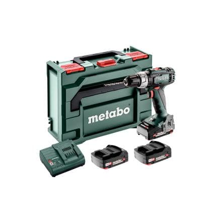 METABO 602317540 - SB 18 L Set - Perceuse à percussion sans fil 18V (avec 3 batteries 2,0 Ah et chargeur)