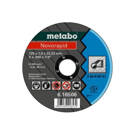 METABO 616505000 - Meule de tronçonnage fine Novorapid, acier (lot multiple)