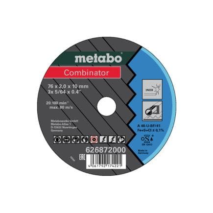 METABO 626872000 - Meule Combinator, Inox (3 pcs.)