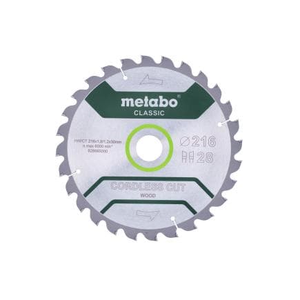 METABO 628654000 - Lame de scie "Cordless cut wood - Classic", WZ 5° /B