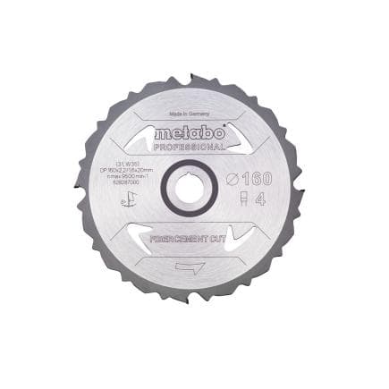 METABO 628287000 - Lame de scie "Fibercement cut - Professional", Z4 PCD FZ 5°