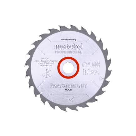 METABO 628031000 - Lame de scie "Precision cut wood - Professional", WZ 20°