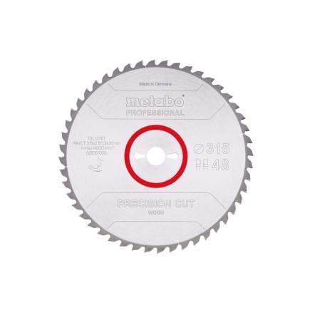 METABO 628057000 - Lame de scie "Precision cut wood - Professional", WZ 0°
