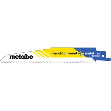 METABO 631925000 - Lames de scie sabre "Demolition wood + metal" (5 pcs.)