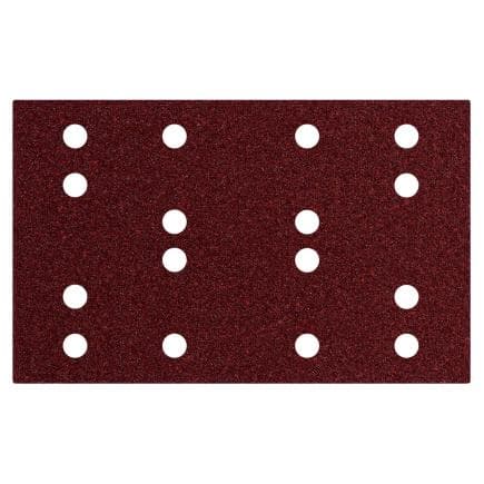 METABO 635190000 - Feuilles abrasives auto-agrippantes 80 x 133 mm, 16 trous, à fixation auto-agrippante (SRA) (10 pcs.)