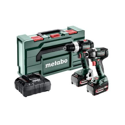 METABO 685200000 - Ensemble tournevis et perceuse à percussion (avec 2 batteries et chargeur)