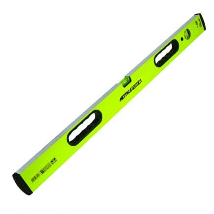 METRICA 33182 - NIVEAU MÉTRIQUE FLASH XL - 0,30 mm/m - 2 fioles - avec poignées