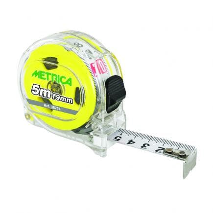 METRICA 38771 - TRANSPARENT - FLEXOMETRE JAUNE