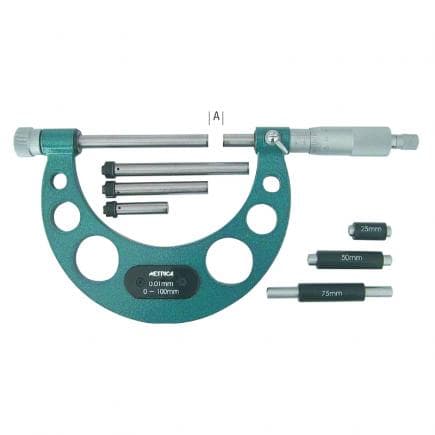 METRICA 44040 - Micromètre à enclume interchangeable