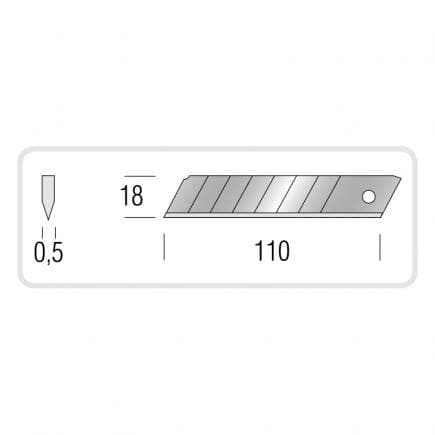 METRICA 49024 - LAMES DE RECHANGE 10 pièces