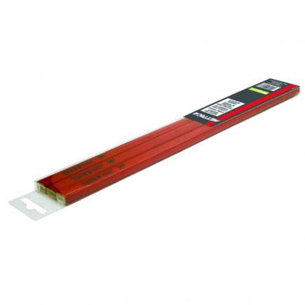 METRICA 50390 - PACKS SUSPENDUS 3 CRAYONS POUR CHARPENTIERS 30cm ROUGE
